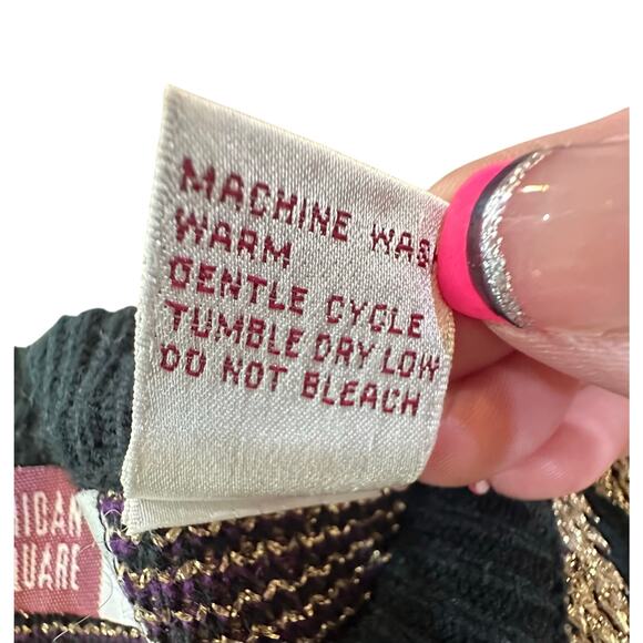 VTG 90s Metallic Argyle Crewneck Sweater Women’s Plus 24W Festive Holiday Party - Picture 13 of 13